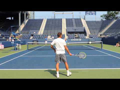 Mikhail Youzhny Groundstroke Practice - US Open 2013