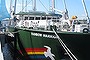 The new Greenpeace Rainbow Warrior ship visits Brisbane