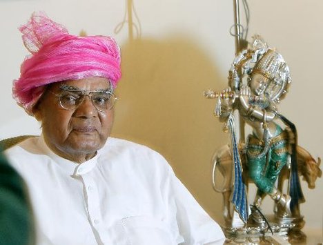 Former prime minister and leader of main opposition Bharatiya Janata Party Atal Bihari Vajpayee looks on at his residence in New Delhi, India, Sunday, July 15, 2007. Vajpayee Sunday handed over a holy Chadar, or sheet cloth, to be offered at the mausoleum of Sufi saint Khwaja Moinuddin Chisti for the annual Urs celebration in Ajmer.