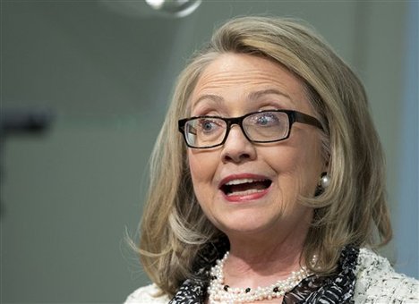 Secretary of State Hillary Rodham Clinton speaks on American leadership at the Council on Foreign Relations in Washington