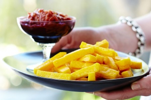 Parmesan polenta chips