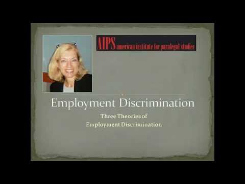 Employment Law:  Three Theories of Employment Discrimination