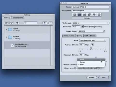 InfiniteSkills Tutorial | Apple Compressor 4 Training -  Creating MPEG2 Files