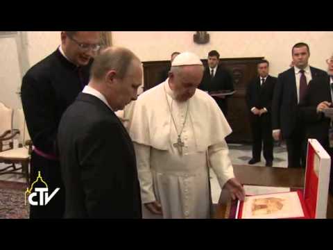 Russian President Putin meets Pope Francis