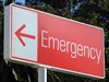 An emergency department sign