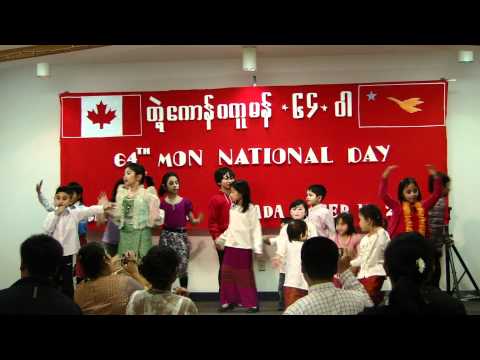 Mon children dance on the 64th of Mon National Day, Canada 2011