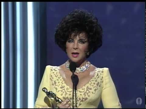 Elizabeth Taylor receiving the Jean Hersholt Humanitarian Award