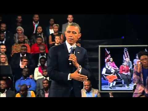 US PRESIDENT BARRACK OBAMA'S SPEECH AND INTERACTION ON THE YOUNG AFRICAN LEADER'S INITIATIVE