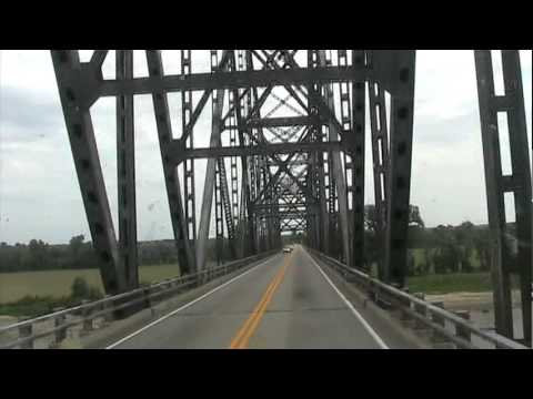 Driving a Truck over the Cairo Ohio River Bridge connecting Cairo, IL to Wickliffe, KY