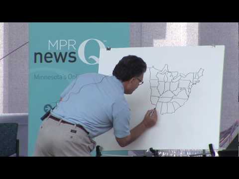 Senator Al Franken draws map of USA