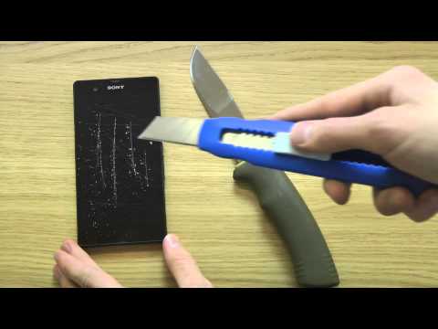 Sony Xperia Z - Knife Screen Scratch Test