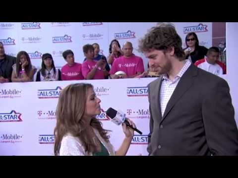 NBA All-Stars 2011 Pau Gasol Interview @ Magenta Carpet