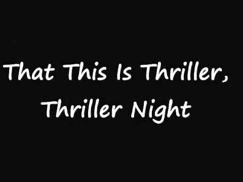 Michael Jackson Thriller Lyrics on screen with full song