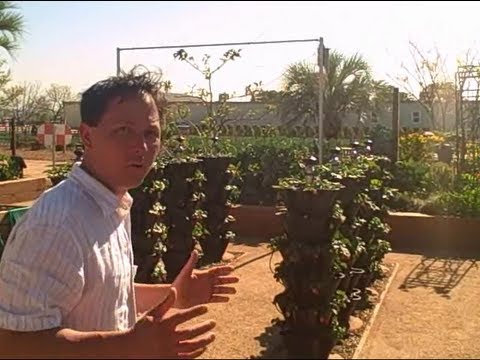 Examples of Container Gardening, Raised Bed Garden, Vertical Tower Garden at the Great Park