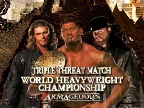 WWE PPV Armageddon 2007 Batista vs Edge vs Undertaker (Full Match + Promo)