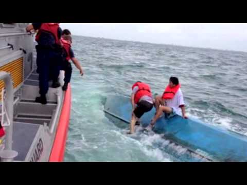 Four rescued from capsized vessel off Siesta Beach, Fla.