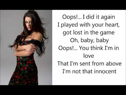 Glee - Oops...I Did It Again Lyrics (HQ) 4x02 