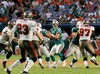 John Beck in action as the Tampa Bay Buccaneers play against the Miami Dolphins at Dolphin Stadium in Miami, Florida August 9, 2008