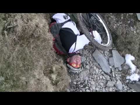 Mountain bike crash: Guy Kesteven crashing on Snowdon