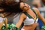 New York Jets cheerleaders perform at MetLife Stadium.