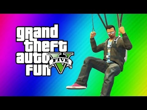 GTA 5 Online Funny Moments Gameplay - Secret IAA Building, Parachute Fails (Hidden Office Fun!)