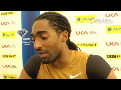 Jason Richardson post Diamond League race interview in Birmingham 26/08/2012