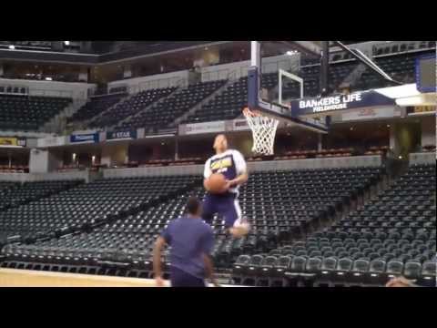 Gerald Green dunks after Pacers practice