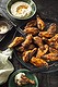 Recipe ideas ... Grilled buffalo wings with Roquefort dipping sauce.