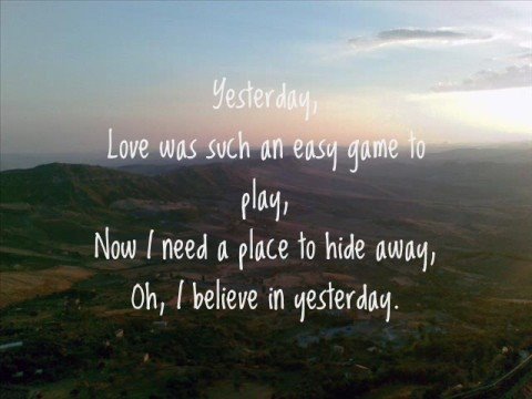 The Beatles-Yesterday Lyrics