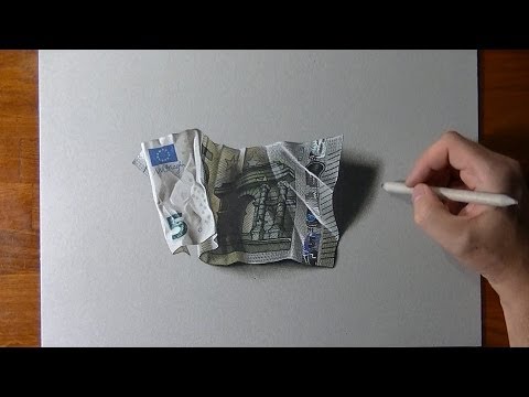 5 euro banknote drawing