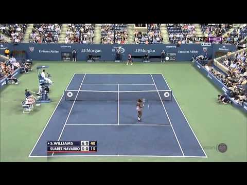 Serena Williams Vs Suarez Navarro US Open 2013 Quarter FinalsHighlights