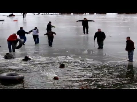 Sledding Accident Rescue Caught on Tape