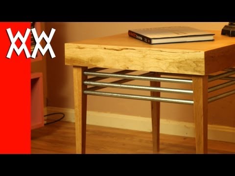 Build a wood and steel end table