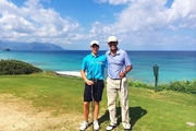 Max Key and US president Barack Obama after having a round of golf in Hawaii. Photo / Facebook/Max Key