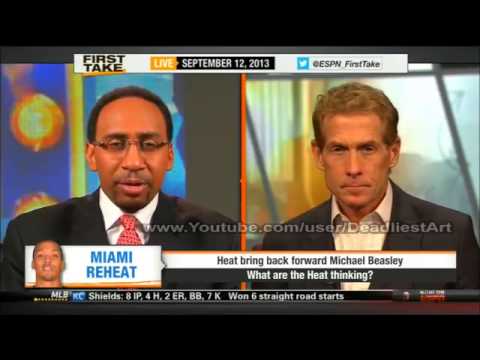 First Take - Stephen A Smith reaction to Miami Heat signing Michael Beasley