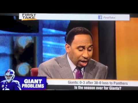 First Take - Stephen A Smith goes INSANE on the New York Giants after 38-0 loss