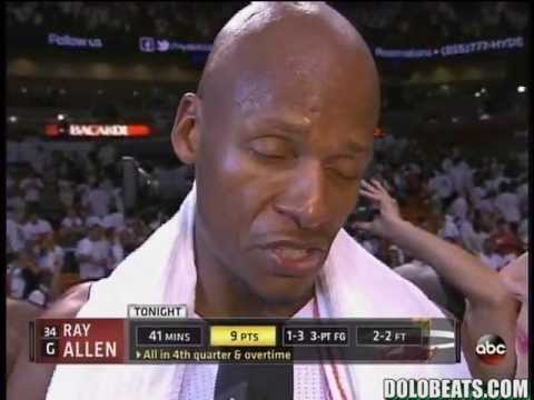 Lebron James & Ray Allen Post Game Interview Game 6 Heat Vs Spurs Playoffs qyw