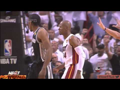 RAY ALLEN Cold Blooded Clutch Game Saving 3 HD | Heat vs Spurs 2013 Finals Game 6