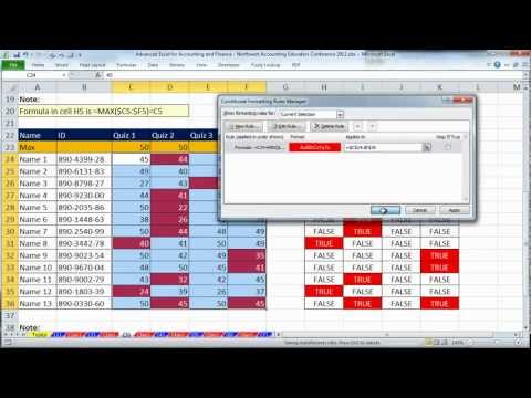 Excel for Accounting and Finance - Northwest Accounting Educators Conference 2012 - NAE  2012