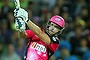 Michael Lumb smashes a six during his match-winning knock.