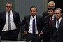 Prime Minister Tony Abbott during a  division of the Carbon Tax Repeal Bill at Parliament House in Canberra on Thursday 21 November 2013. Photo: Andrew Meares