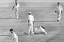 England's captain Ray Illingworth looks down at Australian batsman Terry Jenner after being hit by a bumper from English bowler John Snow at the Sydney Cricket Ground on the first day of the Sixth Test during the 1970/71 Ashes series. Jenner was taken to hospital, and the crowd threw beer cans at Snow, before Illingworth led his team off the field in protest. England won the match by 62 runs and the series 2-0, 12 February 1971.
SMH Picture by STAFF