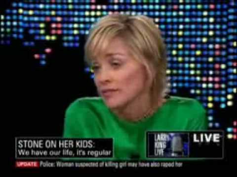 Sharon Stone -Raising money for AIDS research - Larry King Live  April 14 2009