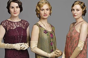 <i>Downton Abbey</i>'s (from left) Lady Mary Crawley, Lady Rose MacClare and Lady Edith Crawley.