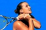 Jarmila Gajdosova of Australia reacts after missing a point against Lauren Davis of the U.S. during their women's singles match at the Sydney International tennis tournament in Sydney, Australia, Monday, Jan. 6, 2014. (AP Photo/Daniel Munoz)