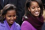 The Obama women at the presidential swearing-in ceremony, January 2013.