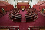 Senate chamber in Canberra s Parliament House.