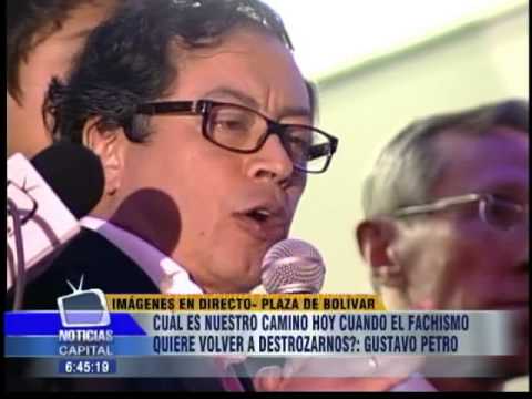 Discurso del alcalde Gustavo Petro en la Plaza de Bolívar