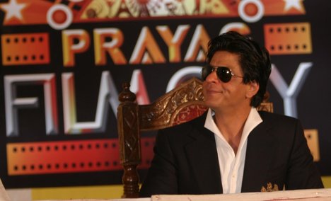 India Bollywood Actor Shahrukh Khan during the Prayag Flim City inaguration and also as a ambasador of Prayag Flim City at Chandrakona Road, West Mednapore on  Sunday  15th April 2012 in Eastern India