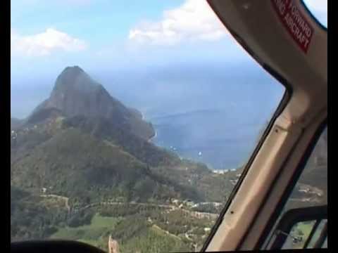 Helicopter flight around St.Lucia in Caribbean (better resolution version 2013)